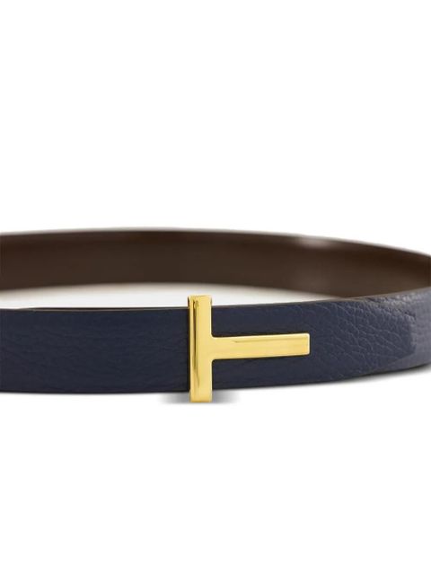 TOM FORD reversible logo-buckle leather belt - Blue - zdjęcie produktu nr 2