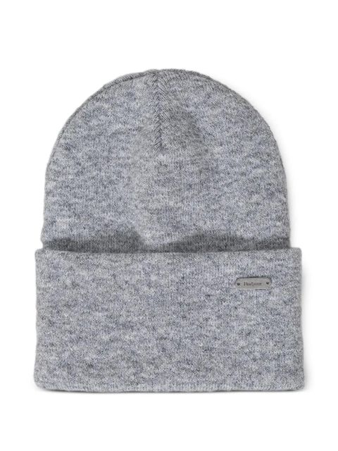 Barbour logo-plaque beanie hat and scarf set - Grey - zdjęcie produktu nr 2