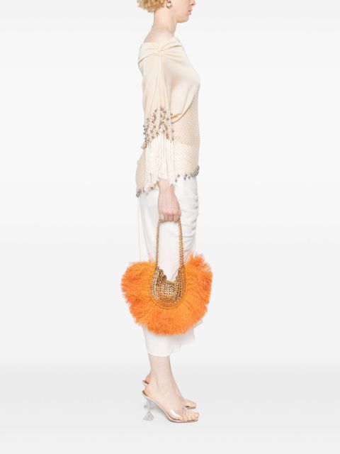 Rabanne 1969 Moon fringe-detail tote bag - Gold