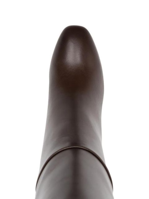 Aquazzura 80mm leather boots - Brown - zdjęcie produktu nr 2