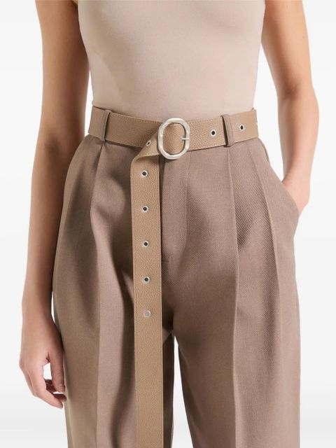 Manière De Voir Suzanne oversized-belt ankle-tie tailored trousers - Neutrals