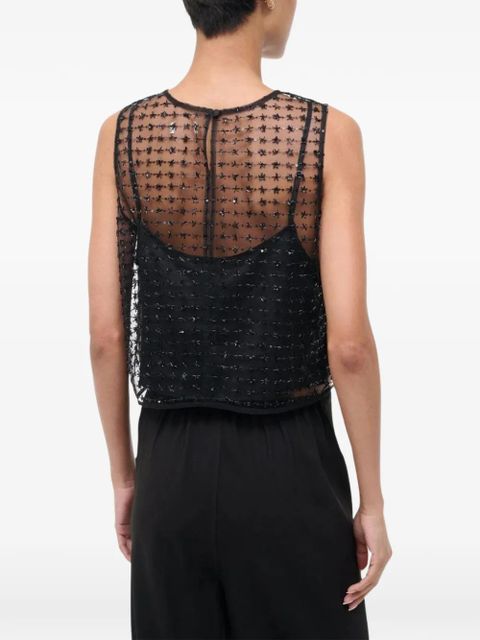 STAUD Seraphina star-embellished top - Black