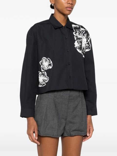 Maje floral-print button shirt - Blue