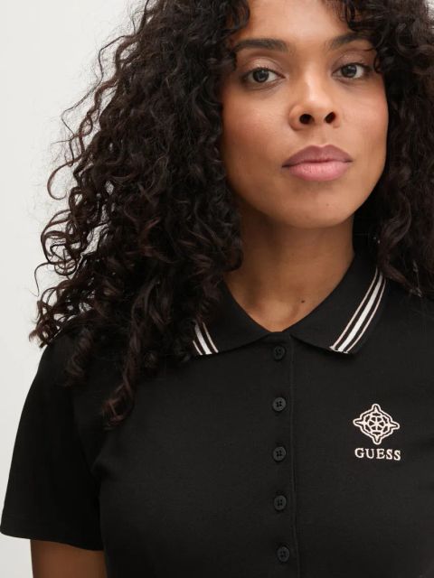 Guess polo SUZANNE damski kolor czarny V5RP02 KCOK1