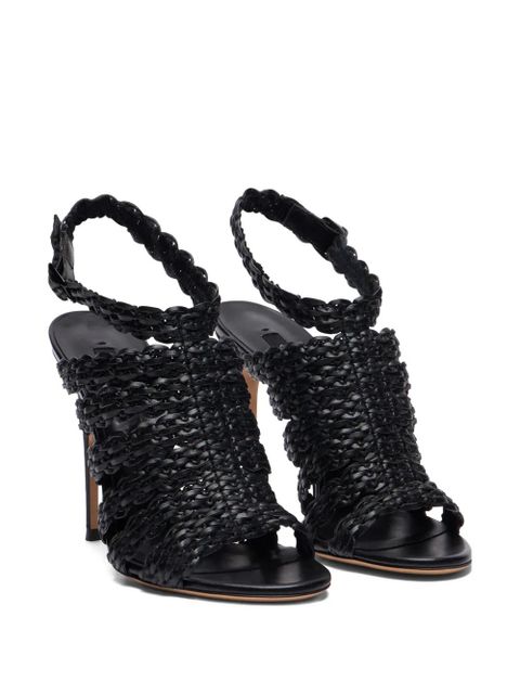 Casadei woven heeled sandals - Black - zdjęcie produktu nr 2
