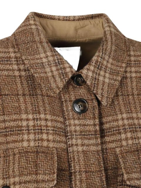 MARANT ÉTOILE check pocket coat - Brown