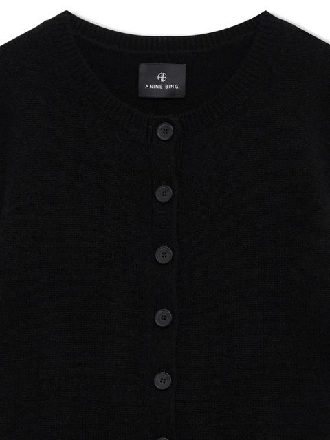 ANINE BING Gracie short-sleeve cardigan - Black