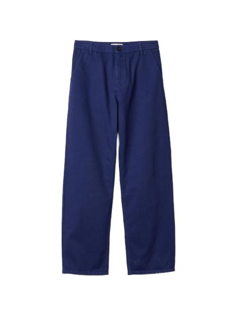 Miu Miu garment-dyed gabardine pants - Blue - zdjęcie produktu nr 1