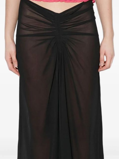 MISBHV ruching chiffon maxi skirt - Black
