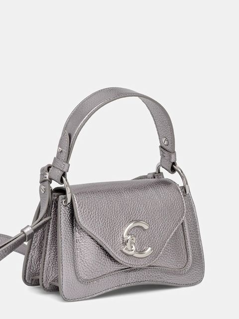 Coccinelle torebka skórzana kolor srebrny E1 SSL 18 04 01 - zdjęcie produktu nr 2