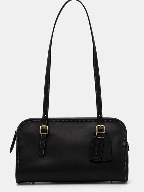 Coach torebka skórzana Glovetanned leather swing kolor czarny CM565