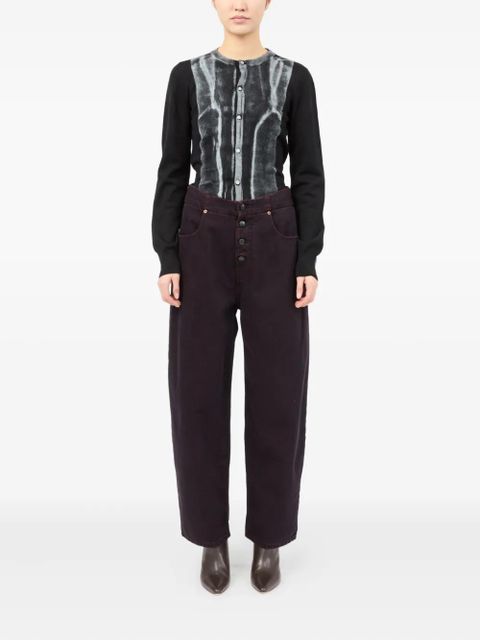 MM6 Maison Margiela high-waisted button-fly jeans - Purple - zdjęcie produktu nr 2