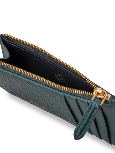 Mulberry Continental logo-stamp card holder - Green