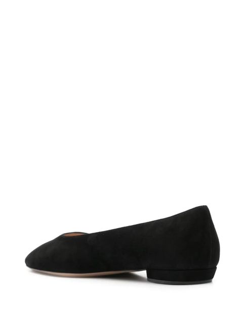 Gianvito Rossi nubuck ballet flats - Black