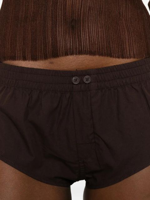 ENTIRE STUDIOS Pixie buttoned mini shorts - Brown