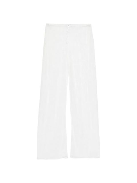 Oséree lace drawstring palazzo pants - White - zdjęcie produktu nr 1