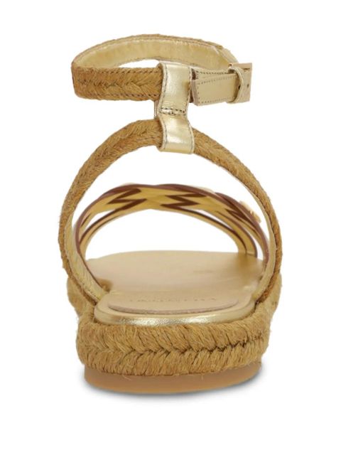 Valentino Garavani VLogo Signature flat espadrilles - Gold