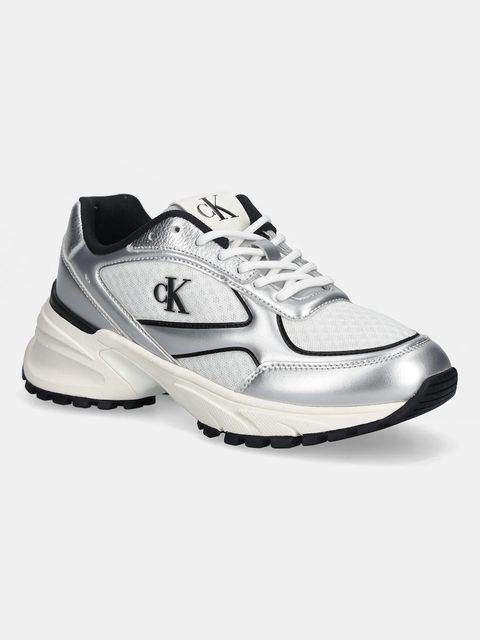 Calvin Klein sneakersy HIKE RUNNER LACE UP MESH MIX MET damskie kolor szary YW0YW02063 - zdjęcie produktu nr 1