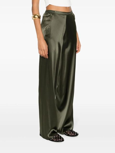 Christopher Esber wide-leg silk trousers - Green