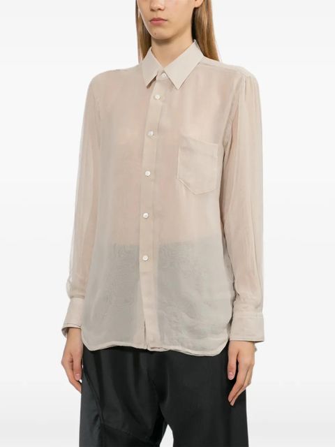 Comme Des Garçons pocket collared shirt - Neutrals