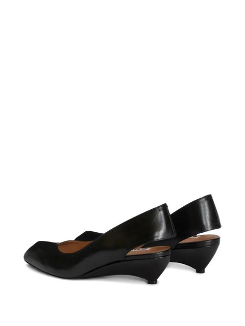Jil Sander pointed-toe slingback pumps - Black