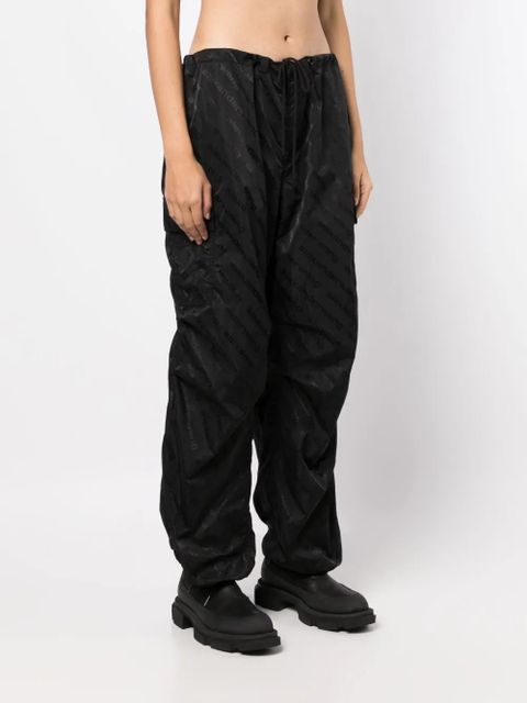 Alexander Wang logo-print drawstring track pants - Black