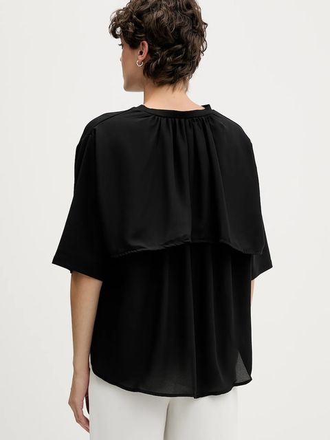 Sisley t-shirt damski kolor czarny 3JTHL1080