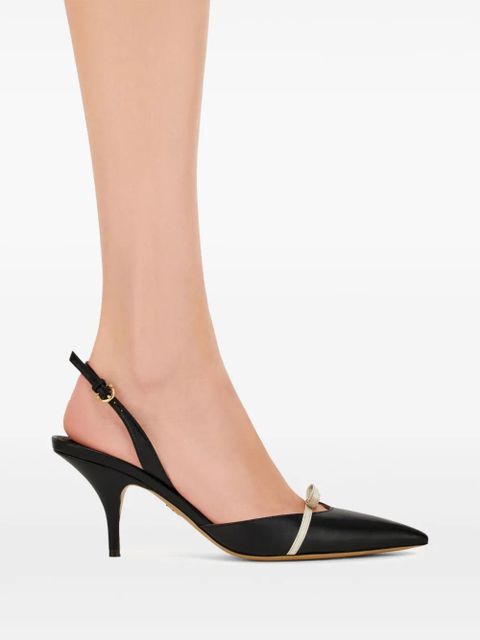 Ferragamo 70mm leather slingback pumps - Black