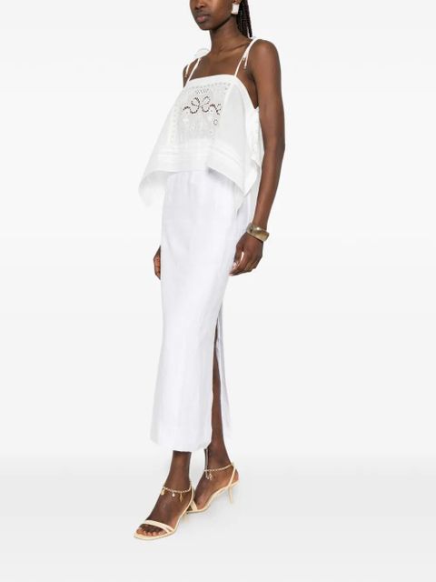 Self-Portrait lace tie-strap top - White - zdjęcie produktu nr 2