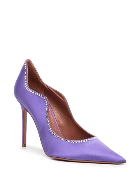 Amina Muaddi Romy pointed-toe pumps - Purple - zdjęcie produktu nr 2