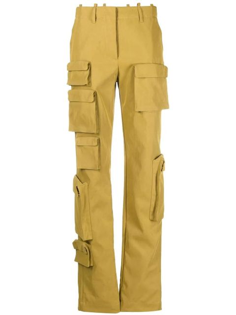 Off-White Co Multipocket straight-leg cargo trousers - Green - zdjęcie produktu nr 1