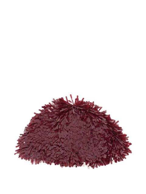 Alanui fringed sequined hat - Red