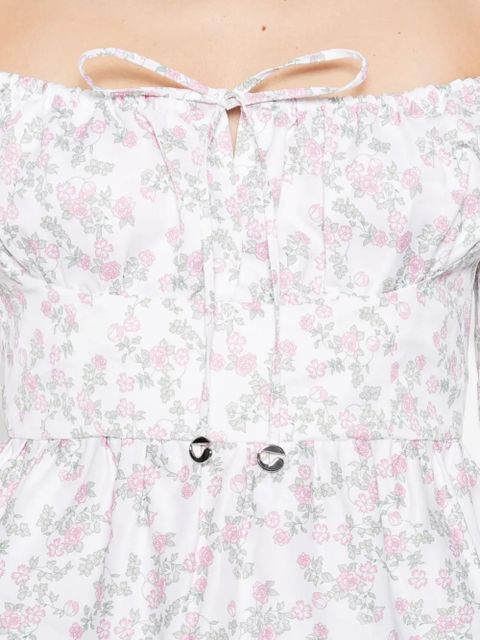 Coperni floral-print ruffled top - White - zdjęcie produktu nr 2