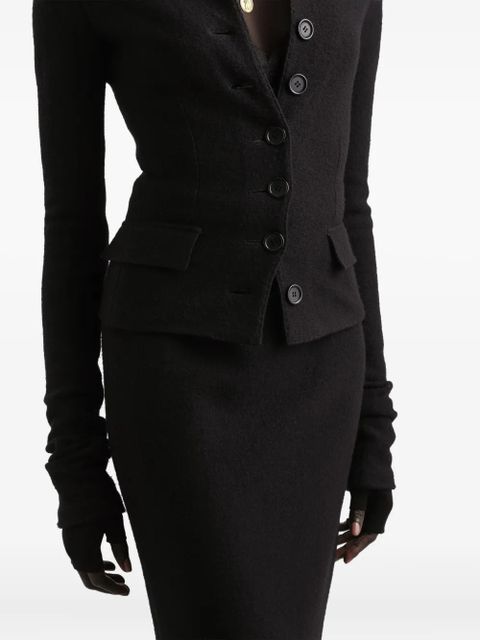 Dolce & Gabbana single-breasted wool cloth jacket - Black