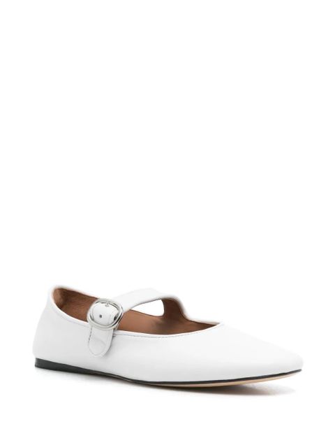 SANDRO leather ballet flats - White