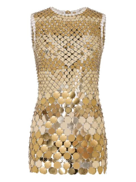 Rabanne stud assembly mini dress - Gold - zdjęcie produktu nr 1