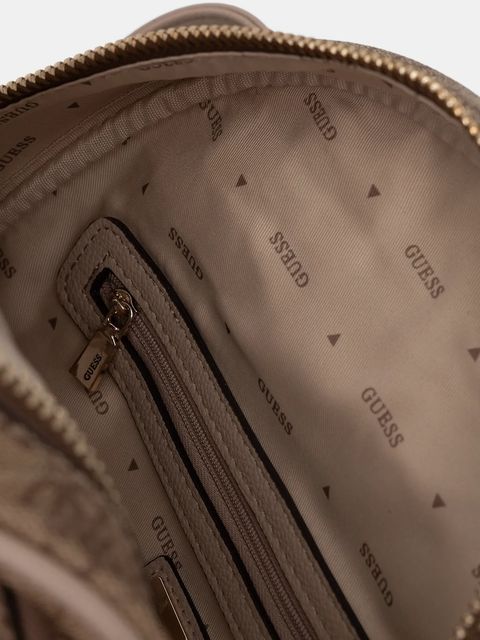 Guess plecak MANHATTAN damski kolor beżowy mały wzorzysty HWSG71 18330