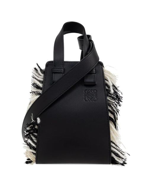 LOEWE x Albers Compact Hammock fringed leather tote bag - Black - zdjęcie produktu nr 1