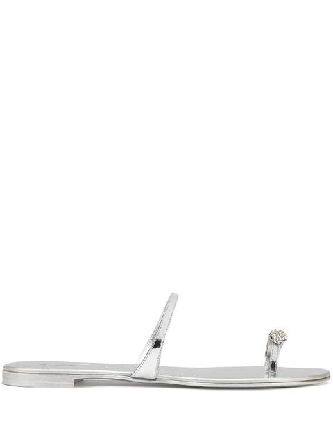 Giuseppe Zanotti embellished thong sandals - Silver - zdjęcie produktu nr 1