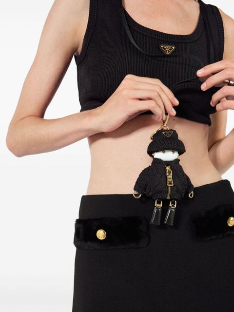 Prada triangle-logo tank top - Black