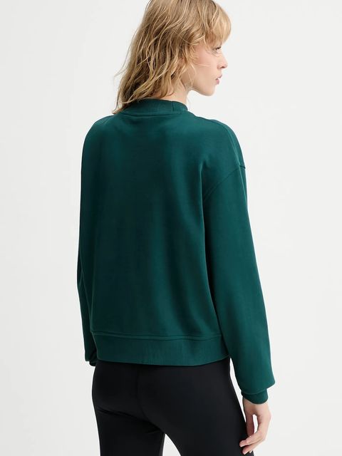 HUGO bluza bawełniana damska kolor zielony gładka 50527463