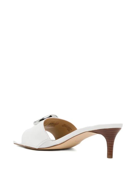 Michael Kors 40mm logo kitten heel sandals - White