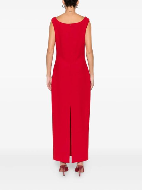 Magda Butrym floral-appliqué midi dress - Red