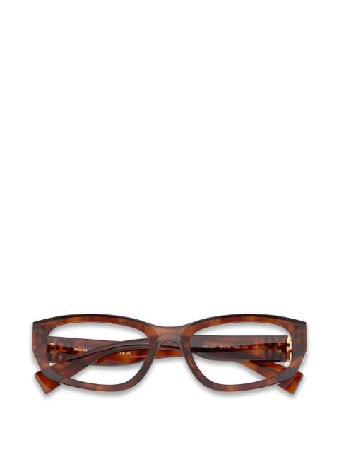 Miu Miu Eyewear logo-detail glasses - Brown