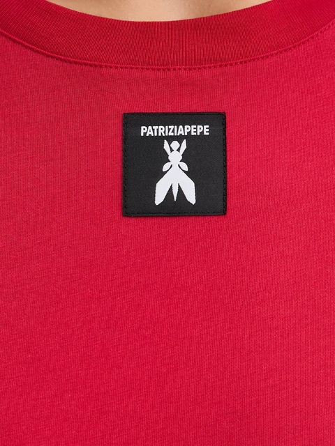 Patrizia Pepe t-shirt bawełniany damski kolor czerwony 8M1612 J089