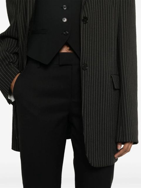 AMI Paris high-waist tapered-leg trousers - Black