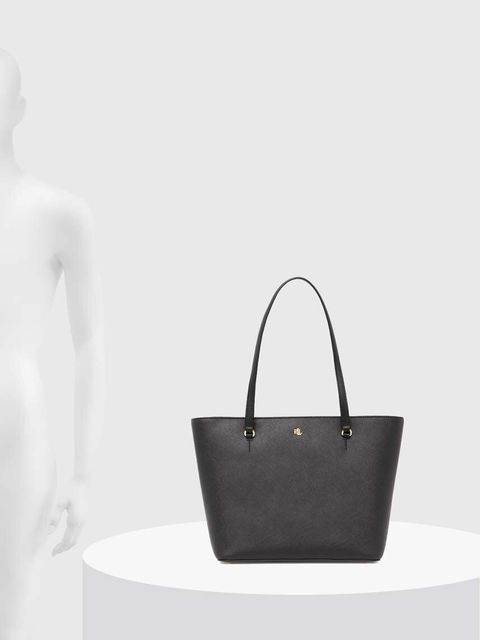 Lauren Ralph Lauren torebka skórzana kolor czarny 431924351