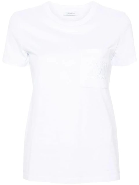 Max Mara monogram-embroidered cotton T-shirt - White - zdjęcie produktu nr 1