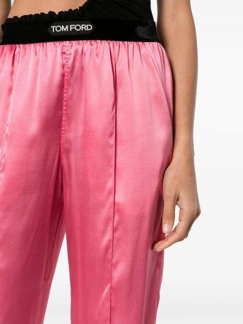 TOM FORD straight-leg silk trousers - Pink
