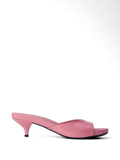 Prada open-toe leather heeled sandals - Pink - zdjęcie produktu nr 1